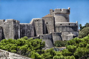Fototapeta na wymiar La murallas de Dubrovnik
