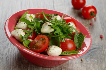 Caprese Salad and bread