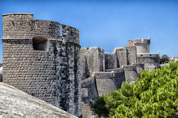 Fototapeta na wymiar Las murallas de Dubrovnik
