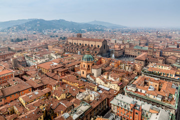Fototapeta na wymiar Bologna from Asinelli Tower