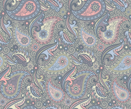 Colored paisley pattern