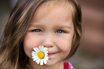 Cute girl having fun on the nature