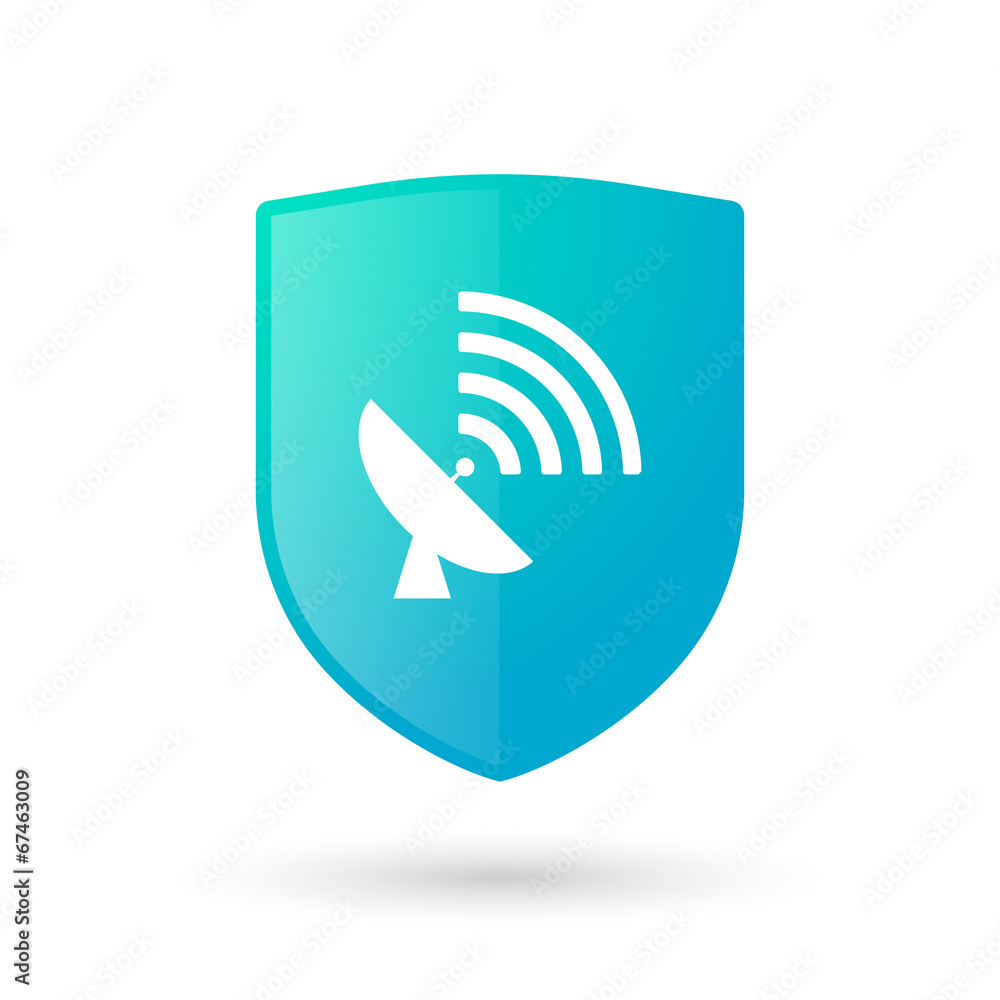 Canvas Prints Shield icon with an antenna