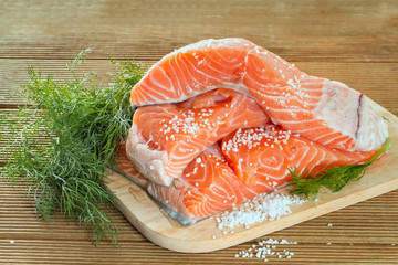 Salmon fillet with dill
