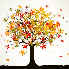Vector Illustration of an Autumn Background