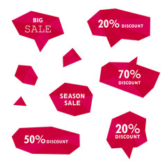Vector Illustration of Sale Tags