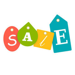 Vector Illustration of Sale Tags