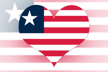 Liberia Flag heart