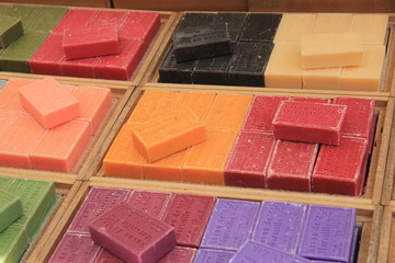 Soap at a market stall