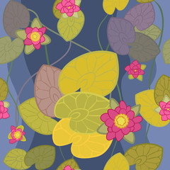 seamless pattern of a beautiful flower pink lotus