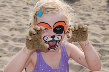 girl with face painting