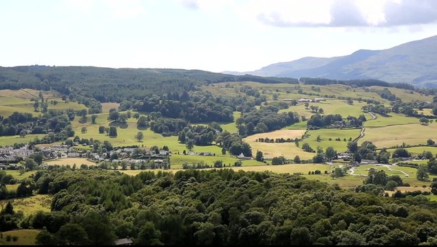 Hawkshead village Lake District National Park England uk