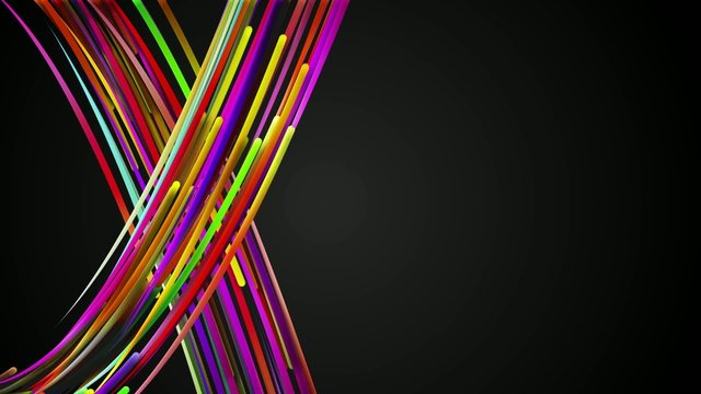 X Rainbow Line Loop Animation Dark Background