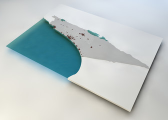 Cartina di Israele e territori palestinesi © Naeblys