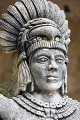 Portrait of Mayan warrior