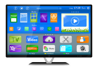 This image represents a Smart TV. / Smart TV