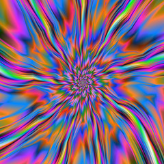 Combustion of Blue Pink and Orange