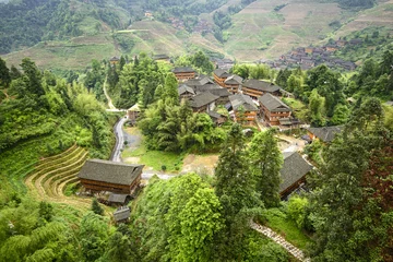 Gordijnen Village in Guilin, China © SeanPavonePhoto