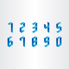 numbers from 0 to 9 3d design