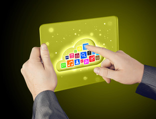 Cloud computing touchscreen interface