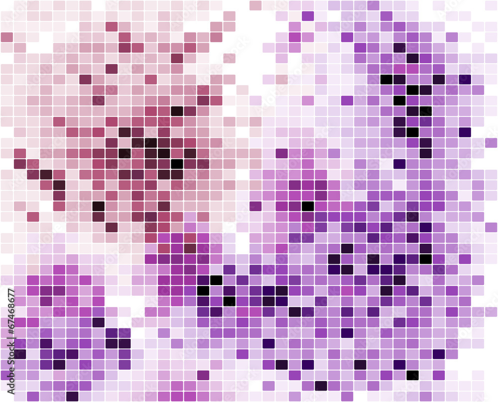 Poster abstract pattern of mosaic tiles