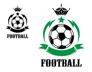Obraz premium Football or soccer crests and emblems
