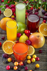 Antioxidant juices of citrus, apple, plum and blackberry