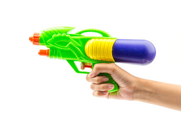 Gun water toy isolated white background