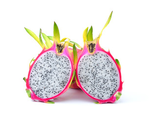 Dragon Fruit isolated on white background.