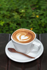 Cup of latte coffee