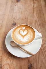 Cup of latte coffee