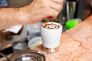 Cappuccino preparation