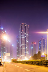 Fototapeta premium the modern building background in shanghai china.