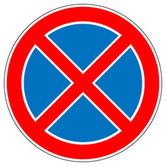 Obraz premium Road sign stopping.