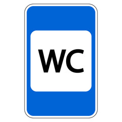 Toilet road sign