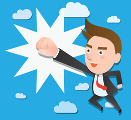 Funny flat character illustration Business series