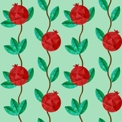 Pomegranates seamless pattern