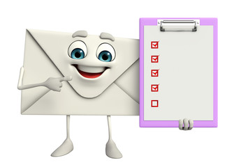 Mail Character with notepad