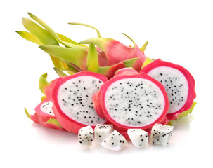 Dragon Fruit isolated against white background.