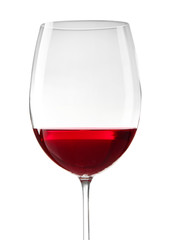 Glass of wine isolated on white