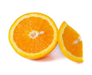 Orange fruit isolated on white background