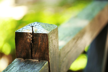Wood fence in park