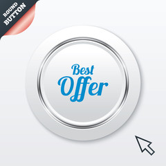 Best offer sign icon. Sale symbol.