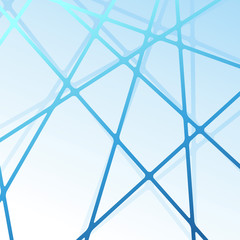 Abstract line structure blue background