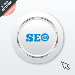 SEO sign icon. Search Engine Optimization symbol.