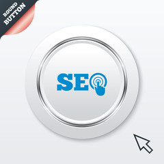 SEO sign icon. Search Engine Optimization symbol.