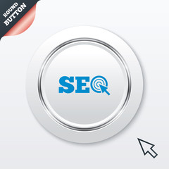 SEO sign icon. Search Engine Optimization symbol.