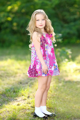portrait of a beautiful fashion little girl