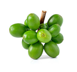 coffee beans on white background.