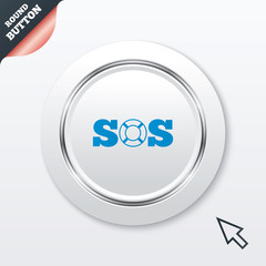 SOS sign icon. Lifebuoy symbol.